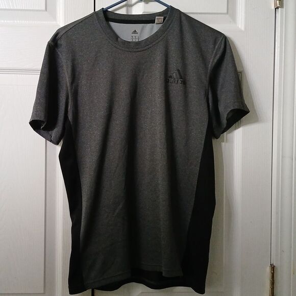 Adidas  gray black climacool shirt  Sz M - Picture 1 of 5